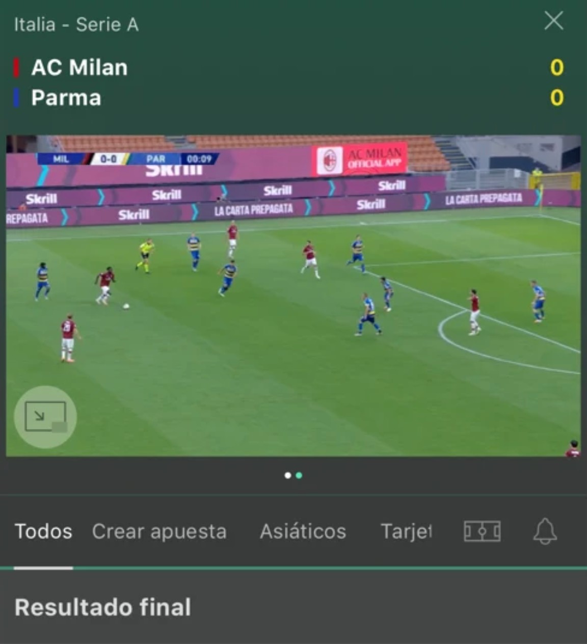 streaming en bet365 app
