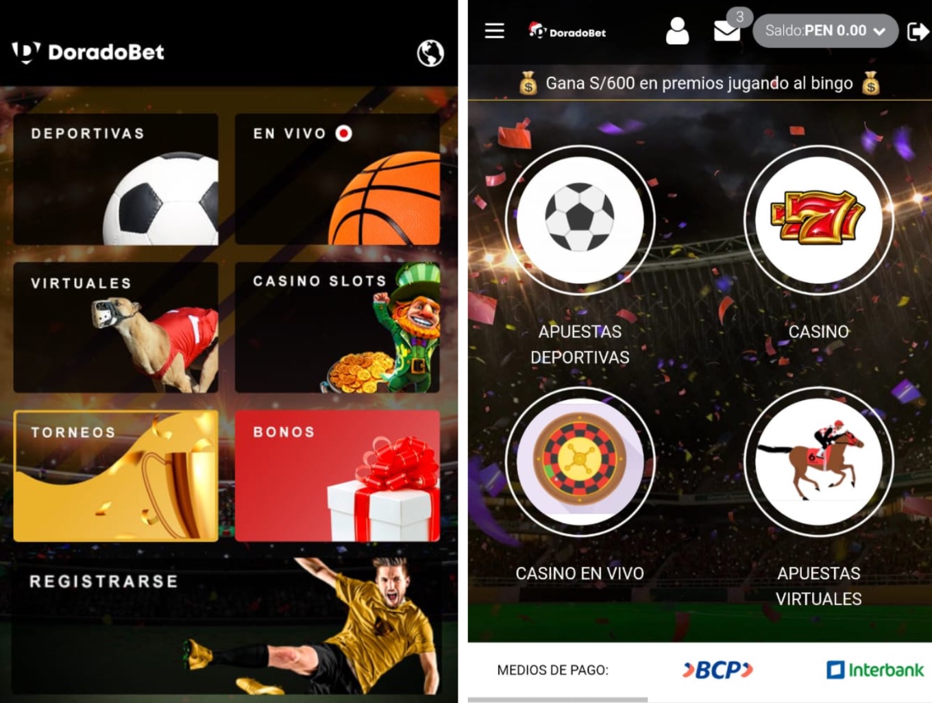 doradobet app vs navegador