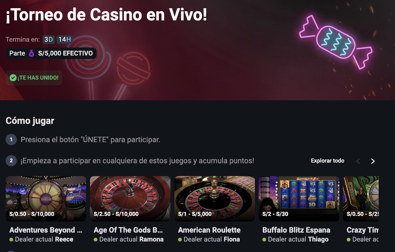 casino en vivo torneos betano