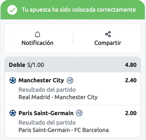 combinada doble en betano
