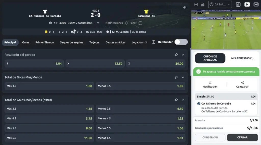 apuestas en vivo en betano