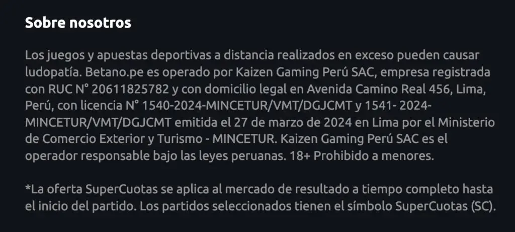 informacion licencia betano