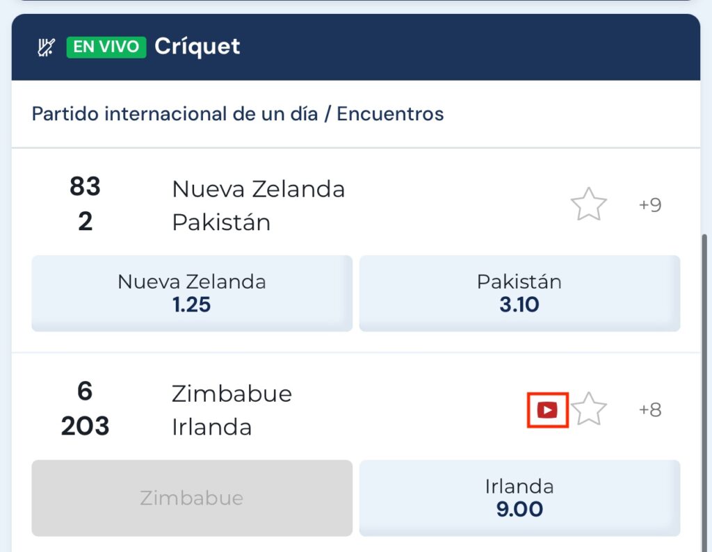 streaming en la rushbet app